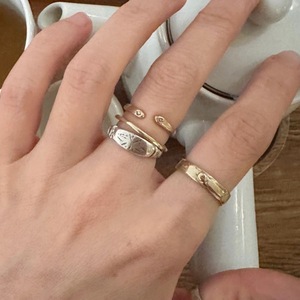 Bague vintage simple en argent sterling S925, design coréen de niche, style influenceur coréen, tendance, empilable, vente en gros - Product Image 2