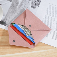 Dompet Amplop Wanita Bahan PU dengan Kancing, Desain Portabel untuk Penggunaan Sehari-hari & Hadiah, Tempat Kartu Serbaguna