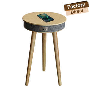 Mobilier intelligent HOMEMORE table basse en <span class=keywords><strong>bois</strong></span> pour lit haut-parleur <span class=keywords><strong>hifi</strong></span> chargeur de table sans fil avec port usb - Product Image 1