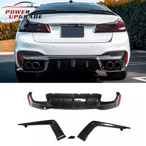 Difusor de parachoques trasero de fibra de carbono seco, estilo 3D, con luz LED, para <span class=keywords><strong>BMW</strong></span> F90, M5, G30, 540i, <span class=keywords><strong>535</strong></span>, 530, 550 - Product Image 1