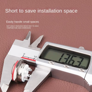 Wd12mm ngắn đột quỵ không thấm nước <span class=keywords><strong>mini</strong></span> tức thời kim loại thép không gỉ push-nút chuyển đổi với chân hàn và dẫn ánh sáng - Product Image 5