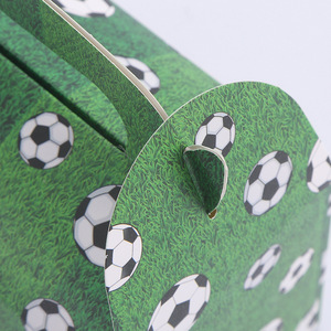 Boîte à friandises pour fête, boîte d'emballage en papier pour produits de boulangerie, boîte d'emballage pour desserts à thème football - Product Image 3