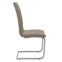 Chaises de salle à manger imperméables de style simple en forme de Z avec pieds en métal et revêtement en cuir pour la maison, le bureau, l'hôtel, la villa