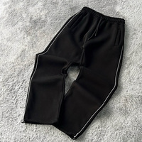 Pantalons de travail décontractés pour hommes sur mesure, 100% coton, molleton français, pantalons de survêtement à jambes larges, taille plus, imperméables pour le sport