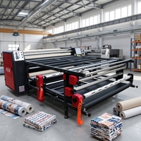 Máquina de sublimación por transferencia de calor de rodillo de aceite de gran formato, rodillo de calentamiento rollo a rollo para impresión de telas y prendas de vestir