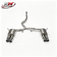 Tuyau d'échappement arrière en acier inoxydable brossé KM pour Subaru WRX STI berline 2014-2020, système catback à soupapes