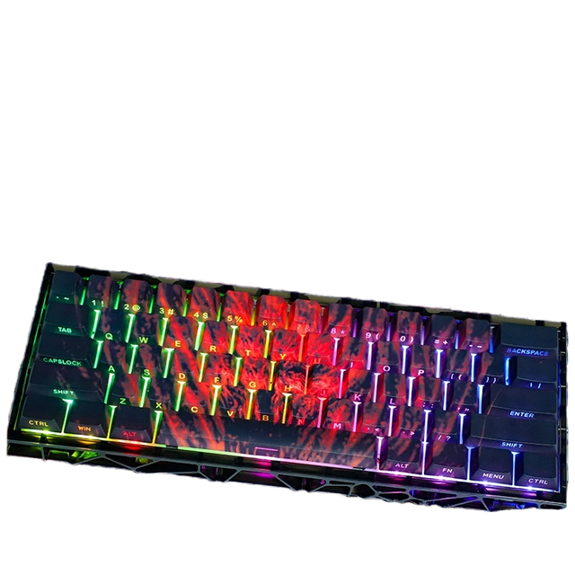 GATERON KN60 RGB 61 Keys Mechanical Gaming Keyboard DIY Axis Magnetic DIY Keycaps Gaming Keyboard