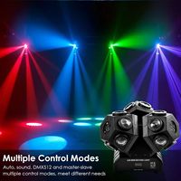 Rotierender Laser-Effekt RGBW LED Moving Head Disco-Licht DMX512 Tonaktiviert IP33-Zertifiziert Aluminium für DJ-Partys Hochzeiten Live-Veranstaltungen