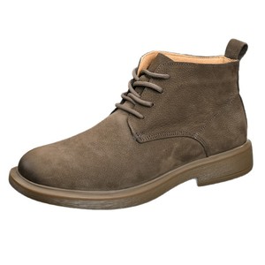 Botas de Tobillo para Hombre, Estilo Martin, Punta Redonda, Cuero Genuino, con Cordones, Transpirables, Zapatos Casuales de Otoño - Product Image 5