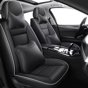 Coprisedili <span class=keywords><strong>auto</strong></span> in pelle Napa di alta qualità colore rosso nero formato universale-posteriore anteriore 5 posti di buona qualità Set completo Accord - Product Image 6