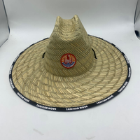 Chapeau Sombrero en Paille Naturelle à Large Bord, Tressé à la Main, Protection Solaire Extérieure, Indispensable pour la Plage, Léger, Drapeau Américain, Pêche, Décontracté