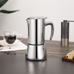 HIGHWIN 3 tazas 6 tazas de acero inoxidable estufa <span class=keywords><strong>italiana</strong></span> Espresso <span class=keywords><strong>cafetera</strong></span> de inducción café Moka Pot - Product Image 1