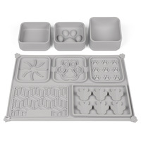 Gamelle carrée en silicone pour chien à alimentation lente, avec ventouse anti-étouffement et tapis de léchage multifonctionnel – Offre Spéciale