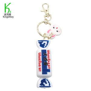 Porte-clés créatif en PVC, motif animal, <span class=keywords><strong>bonbon</strong></span>, lapin blanc, porte-clés <span class=keywords><strong>bonbon</strong></span>, pendentif mignon, porte-clés promotionnel pour enfants - Product Image 5