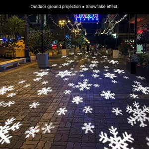 Proyector Gobo LED E27 de 300W, Impermeable IP65, con Copos de Nieve y Logotipo Personalizado para Uso en Exteriores en Navidad, Proyector Impermeable IP65 - Product Image 3