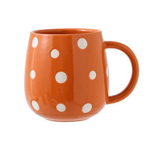 Customized <b>ceramic</b> underglaze <b>ceramic</b> mugs, creative polka dot round-bellied mugs, household water <b>cups</b>; designs and samples - Product Image 2