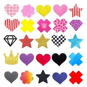 Shinein Vente flash Chaussettes de Noël jetables Sexy <span class=keywords><strong>Boobs</strong></span> Breast Pasties Personnalisé Femme Paillettes Cache-tétons pour fête - Product Image 4