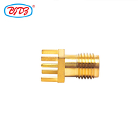 Connecteur coaxial RF SMA femelle à montage sur panneau PCB, 50 ohms, SMA-KF, connecteurs à bride SMA femelle, prix d'usine, en stock