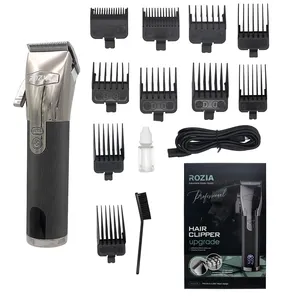 Cortadora de pelo eléctrica Rozia, cortadora de pelo profesional, máquina de cortar pelo para hombres