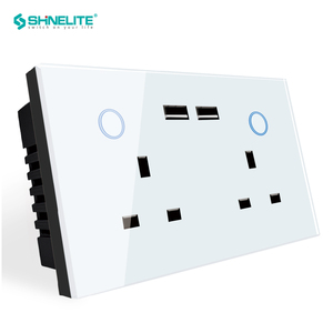 Nhà Thông Minh Pha Lê Tempered Glass Bảng Điều Chỉnh Webcam WIFI Đôi Tường Ổ Cắm Với 2 Ổ Cắm USB - Product Image 6