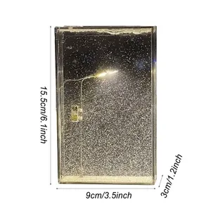 New Flowing <b>Small</b> Night <b>Light</b> Snow Scene Street <b>Light</b> Snowy Night Snow Simulation Handmade DIY Material Package Desktop Decor - Product Image 6