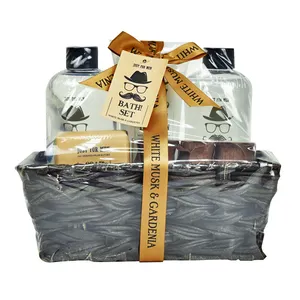 Father's day Moisturizing Bath and Body care Men spa bath set with gift basket