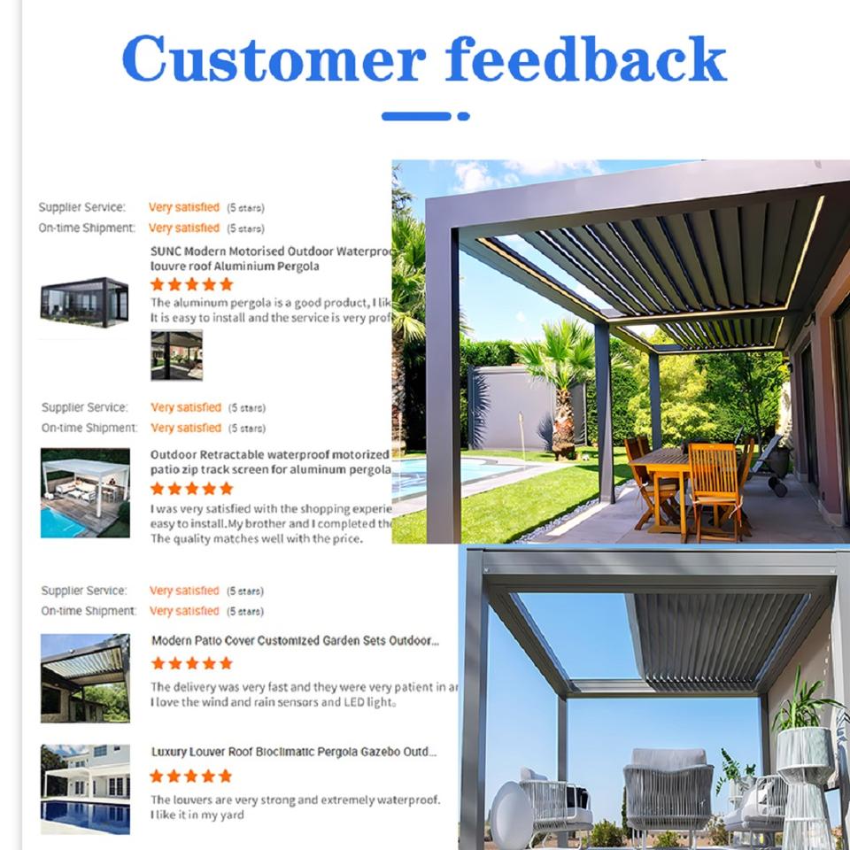 Moveable Pool Shade Cover Backyard Deck Garden Modern Aluminum Gazebo Sun Shade Canopy ...