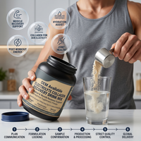 Poudre de Collagène Électrolytique GMP OEM à Livraison Rapide – Hydratation, Récupération Musculaire, Boisson Sportive, Mélange de Nutrition, Supplément de Gros de Premier Choix