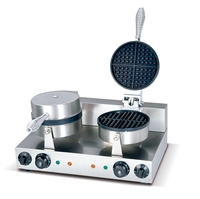 Gaufrier électrique en acier inoxydable, gaufrier à Double tête de haute qualité, prix d'usine