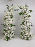 Décorations pour événements printaniers et mariages : Arche florale artificielle variée, toile de fond élégante en soie, arche de fleurs écologique