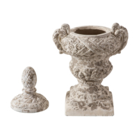 Décor de ferme personnalisé extérieur jardin pierre sculpté à la main marbre planteur urne Sculpture Pot de fleur Antique ciment jardinières
