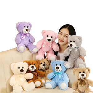 Bán buôn tùy chỉnh đa màu sắc gấu bông với Bowknot đồ chơi sang trọng peluche khuyến mãi mềm Gấu Bông Thú nhồi bông đồ chơi cho món quà - Product Image 1
