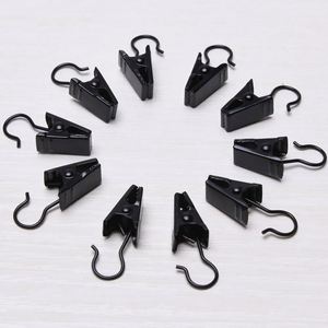 10 Uds. Ganchos para Cortinas Resistentes y Duraderos, Accesorios para Ventanas del Hogar, Ganchos para Cortinas de Hierro Sólido - Product Image 1