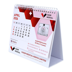 Wire O Spiral Binding Business Promotional Table Daily Office Desktop Calendar Personalized Desk Calendar Printing Custom Size