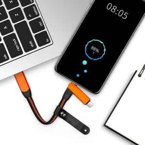 Gadget Usb promotionnel bon marché logo personnalisé <span class=keywords><strong>6</strong></span> en 1 porte-clés court Mini Type c câble de données de charge rapide pour ordinateurs et tous les téléphones - Product Image 5