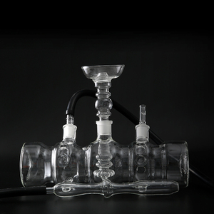 Édition de Noël Design Verre à haute teneur en borosilicate Narguilé Fumée Verre à eau Shisha Options personnalisées LED Tabak Saveur Set Bar Utilisation - Product Image 6