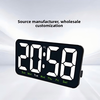 Anpassbarer Ewiger Kalender Desktop Multifunktionale Digitale Temperatur-Wanduhr Wecker Einfache Elektronische LED-Uhr