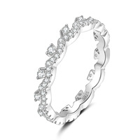 Bague en filigrane pavée en argent sterling 925 avec moissanite, finition dorée, style mode