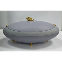 Ensemble de 3 casseroles en acier inoxydable pour réchauffer les aliments avec thermos portable.
