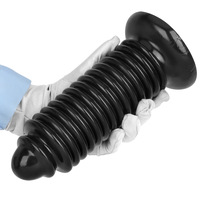 Vente en gros usine – Plug anal en PVC côtelé et fileté, 100 % étanche, multi-tailles, avec ventouse, écologique