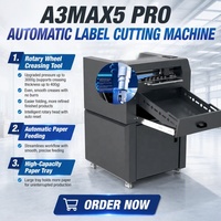 A3MAX5 PRO Hoge Kwaliteit Dubbele Koppen Servomotor Automatische Snijplotter Stansmachine Met Rotatie Wiel Vouwtechnologie