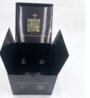 Boîte d'emballage personnalisée noire en carton ondulé pour casquettes, imprimée double face, boîte pliante en carton ondulé E Flute pour casquettes de baseball