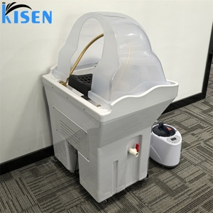Lavabo Portátil Antibacterial Kisen para Salón de Belleza, Material de Grado Hospitalario, Superficie Fácil de Limpiar, Lavabo para Peluquería - Product Image 4