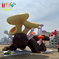 Terrain de jeux extérieur réaliste plante gonflable scène décoration accessoires champignon Statue géant