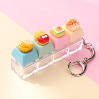 Porte-clés anti-stress mignon en forme de gourmandise, jouet sensoriel pour soulager le stress des doigts, vente en gros personnalisée
