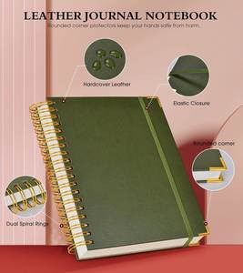 Premium Waterproof Durable Spiral Notebook Anti-Drop A4 B5 <b>A5</b> Leather Notebook with Elastic Band Student Thick Paper <b>Notepad</b> - Product Image 2