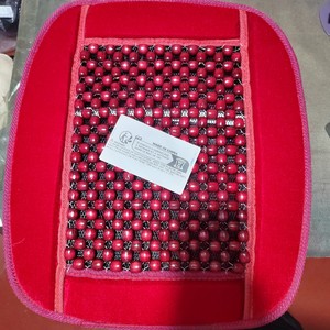 Coussin de siège auto en perles de bois 42x51 cm, massage et ventilation, pour siège avant, rafraîchissant, utilisation estivale - Product Image 2