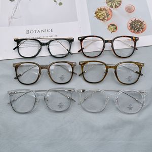 Tr90 Cold Tea Color Full Rim Rectangle <b>Eyeglasses</b> <b>Frames</b> Anti Blue Light Unisex Lightweight Resin Lens - Product Image 2