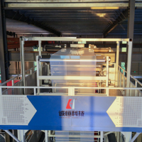Machine de soufflage de film plastique ABC automatique à 3 couches pour film d'emballage alimentaire avec enrouleur double automatique