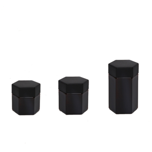 360 ml 215ml 180ml capacity food storage jar Food grade plastic transparent PET amber hexagon jar honey with tamper proof lid